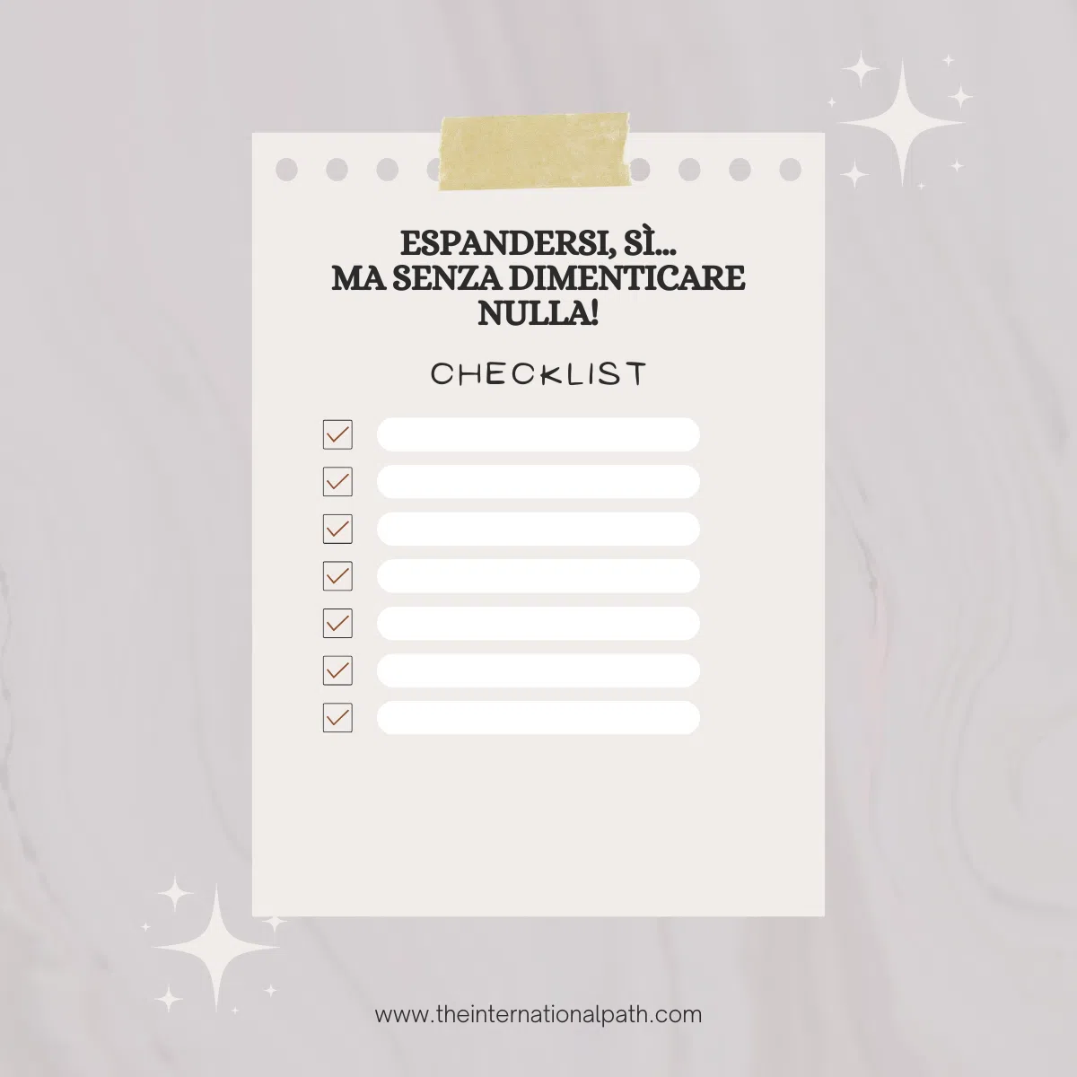 checklist developpemt